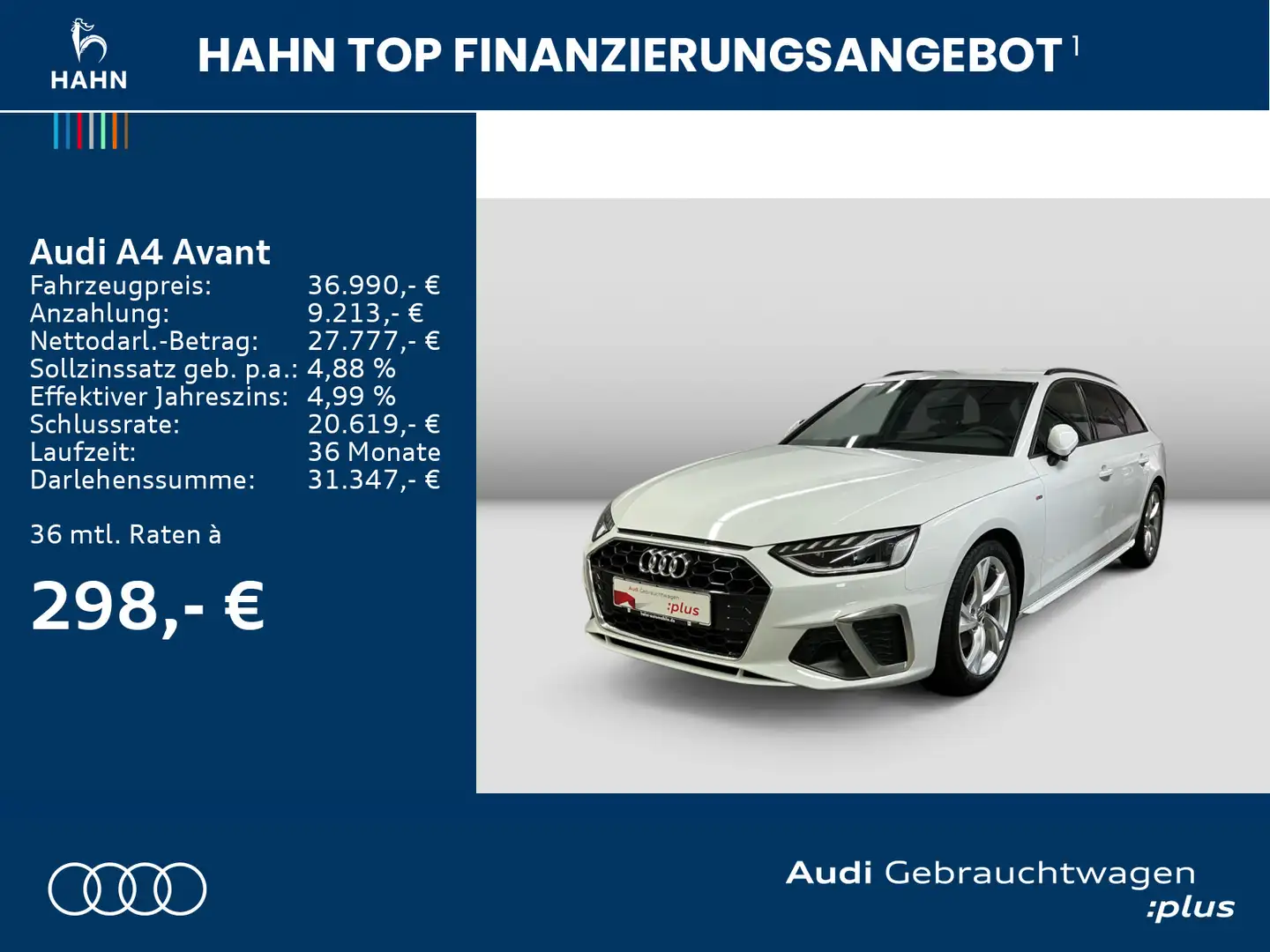 Audi A4 35 TFSI S line AHK Virtual Busin LED Ca Weiß - 2