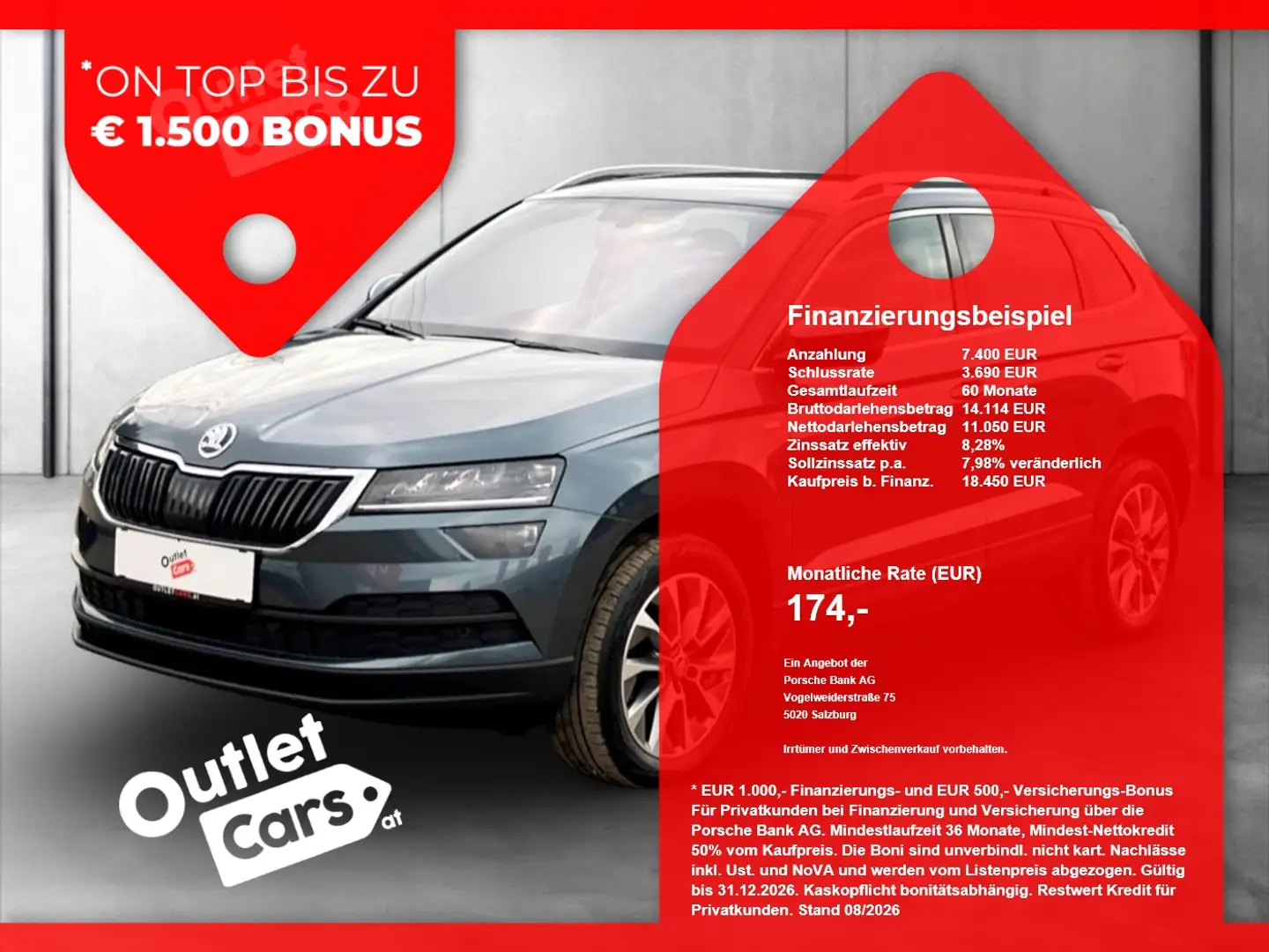 Skoda Karoq 2.0TDI Ambition LED+NAV+VIRTUAL+MEGAPREIS Grau - 1