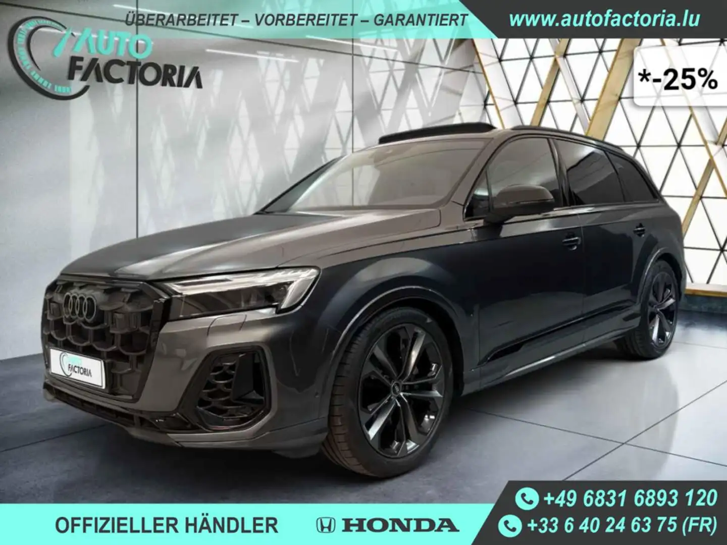 Audi Q7 -25% 50 TDI BVA 286ps Blackline 7S +PANO+NAVI+KAM Grijs - 1