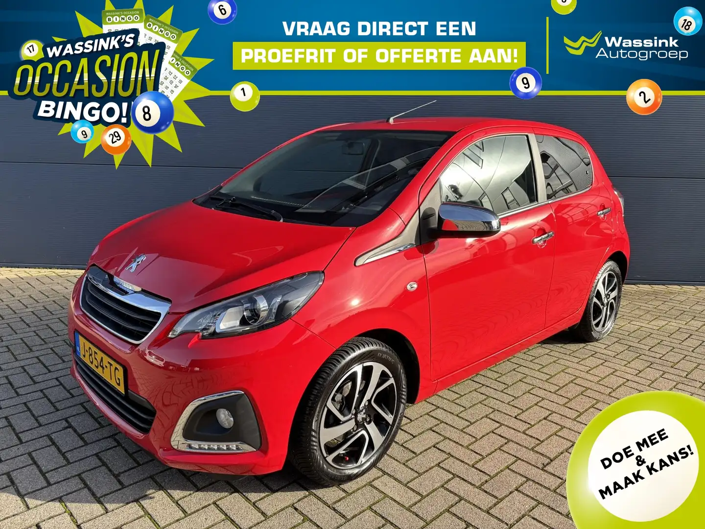 Peugeot 108 1.0 e-VTi 72pk 5D Allure | Apple Carplay/Android A Rojo - 1