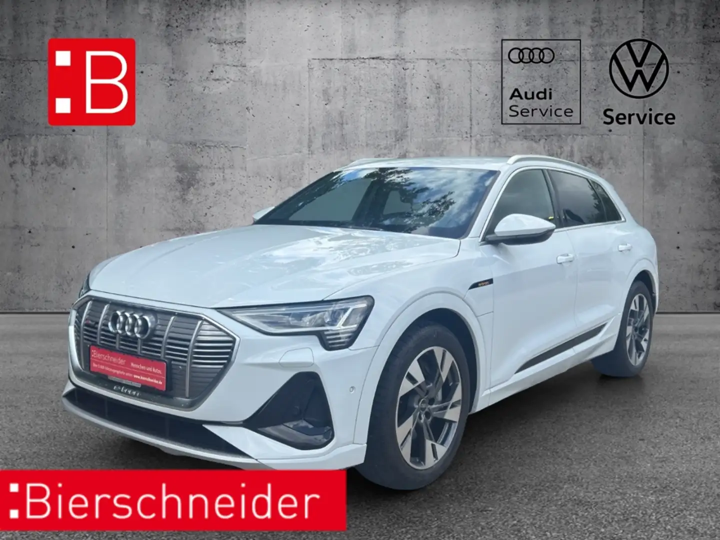 Audi e-tron 55 qu. 2x S line LED 20 VIRTUAL LUFT AHK NAVI PDC Blanc - 1