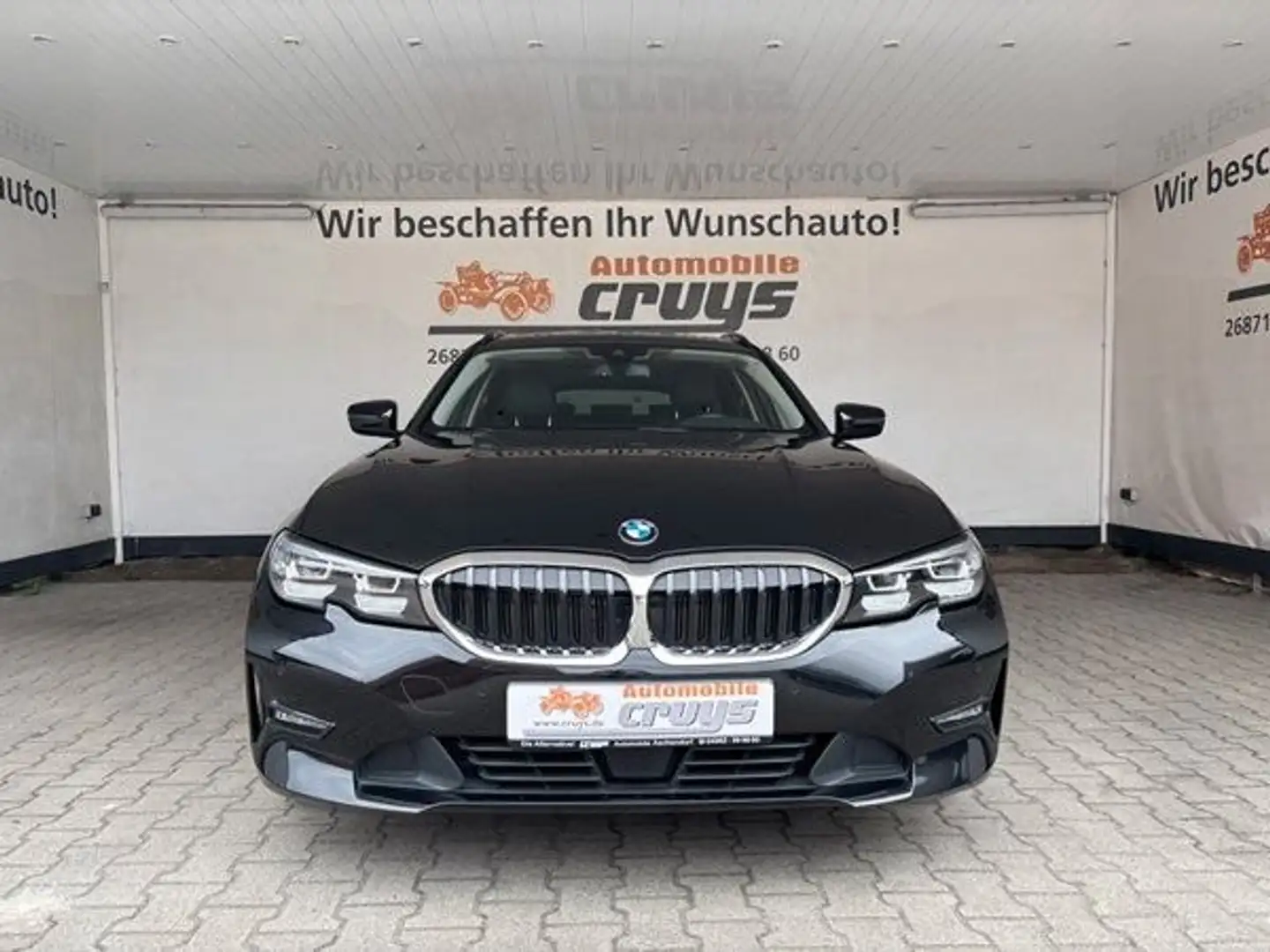 BMW 318 d Touring Aut. Advantage - PANO / Teilleder - Zwart - 2