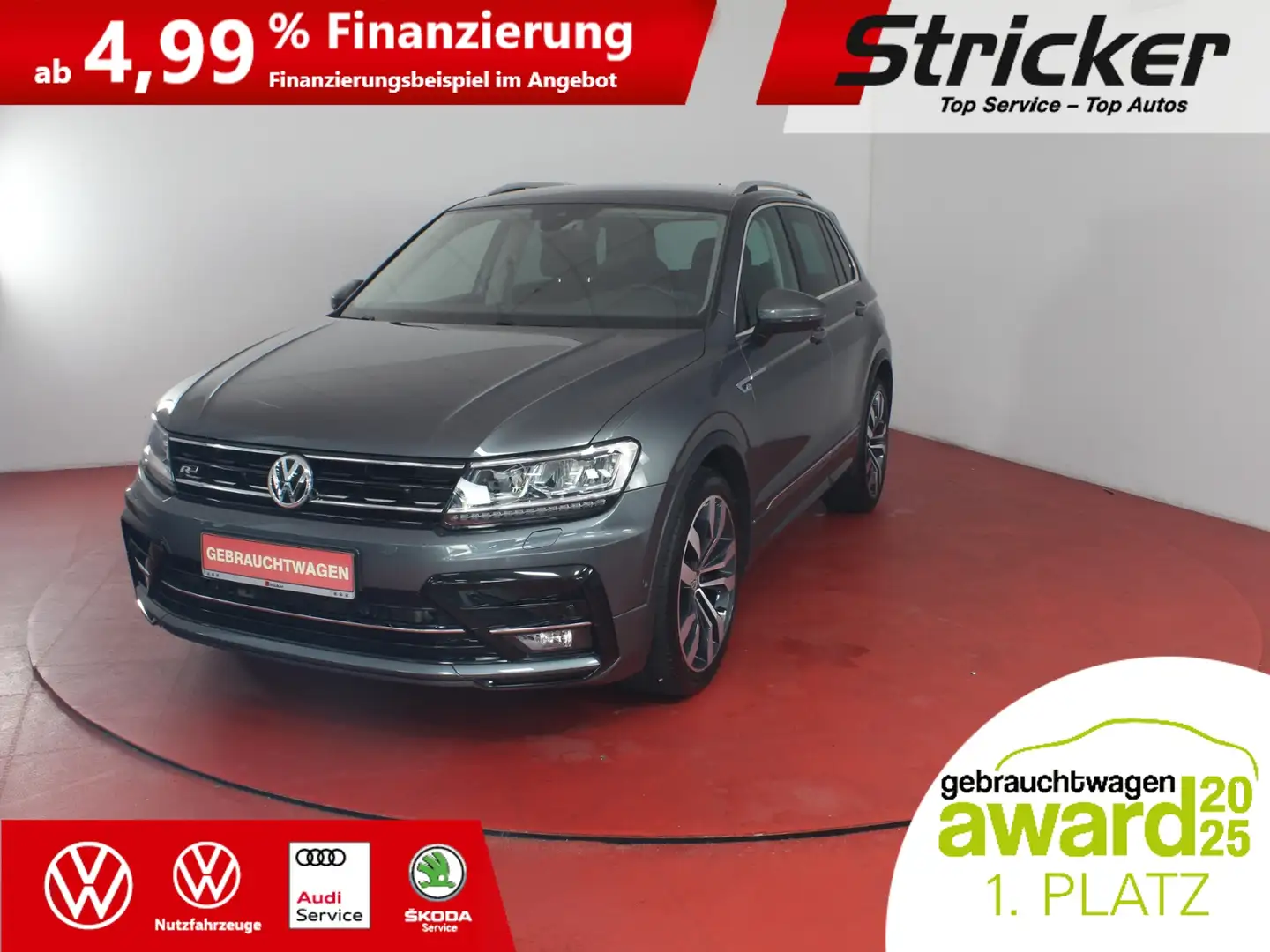 Volkswagen Tiguan Highline 2.0TDI DSG 320,-ohne Anzahlung AHK Navi Silber - 1