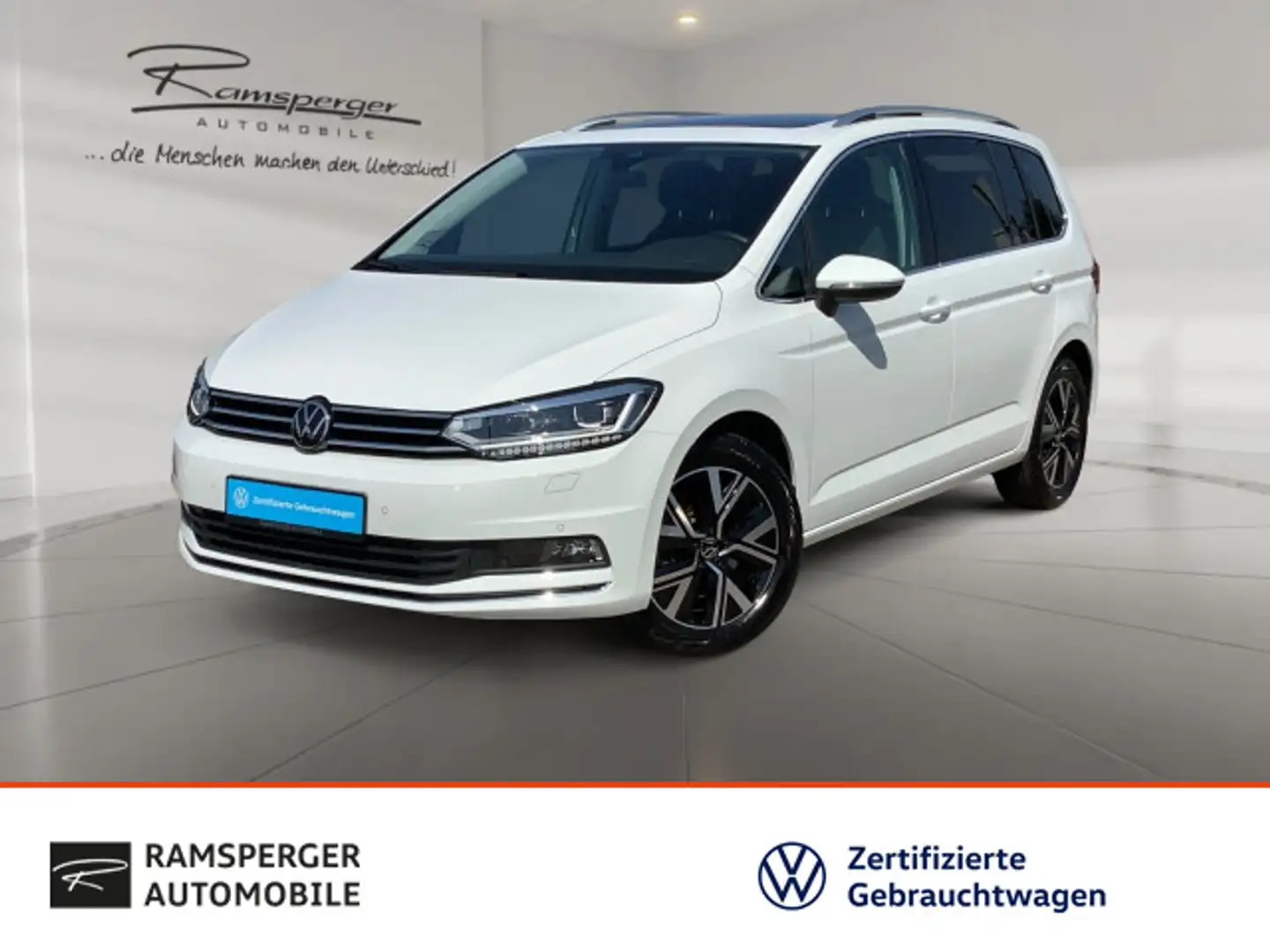 Volkswagen Touran 2.0 TDI DSG Highline AHK ACC LED Navi Pan Weiß - 1