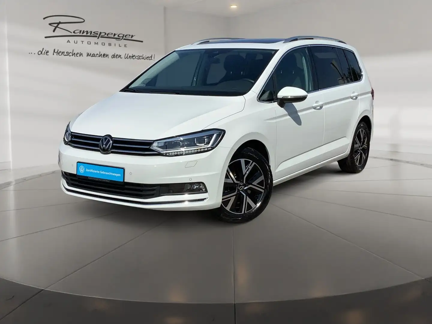 Volkswagen Touran 2.0 TDI DSG Highline AHK ACC LED Navi Pan Weiß - 2