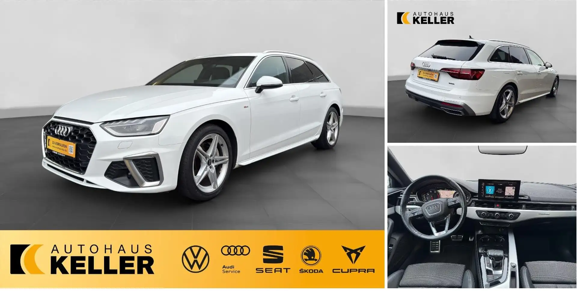 Audi A4 A4 40 quattro 2.0 TDI Avant S line (EURO 6d) Blanc - 1