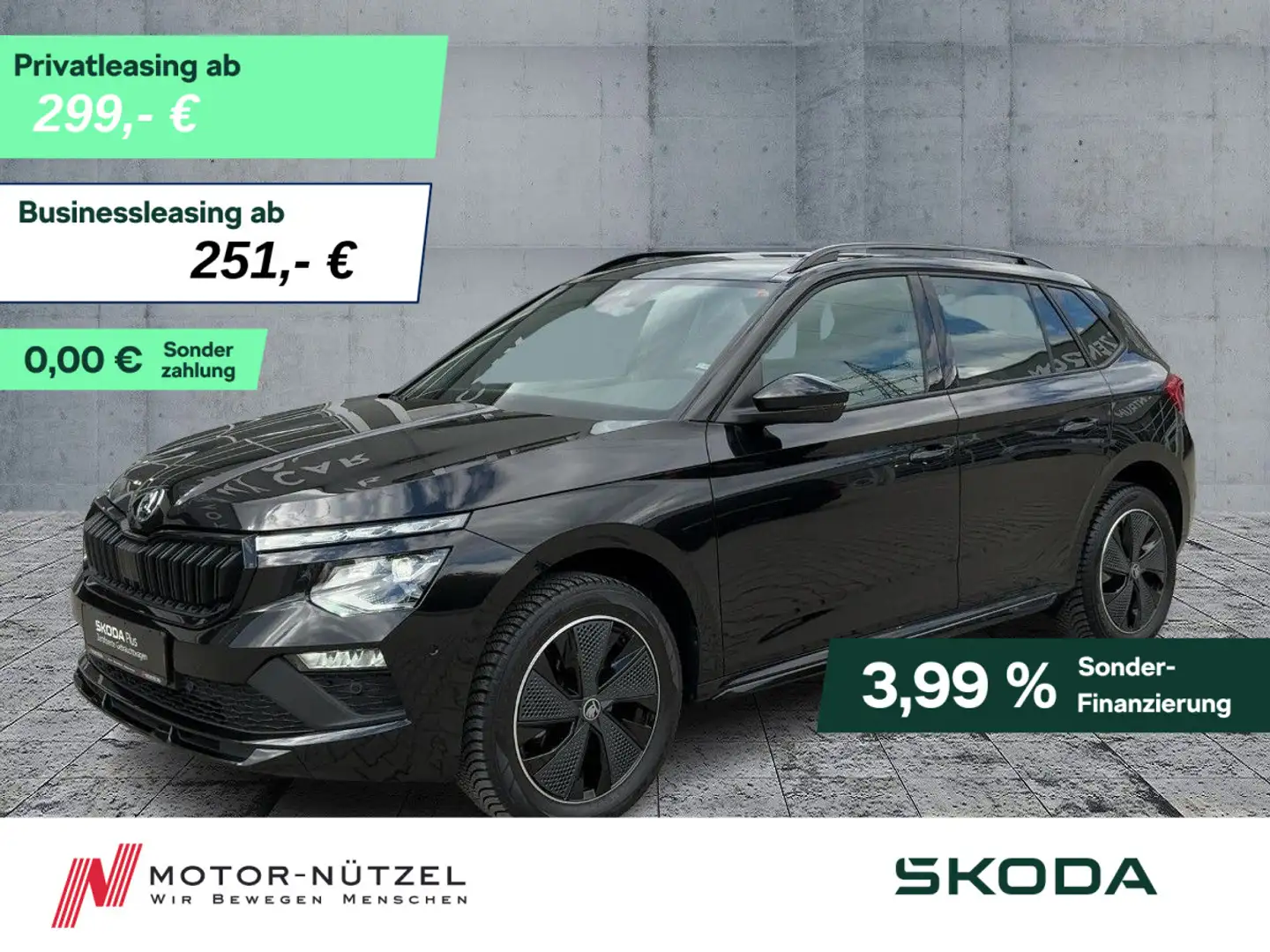 Skoda Kamiq 1.5TSI DSG MONTE CARLO MATRIX+NAV+AHK+PANO Schwarz - 1