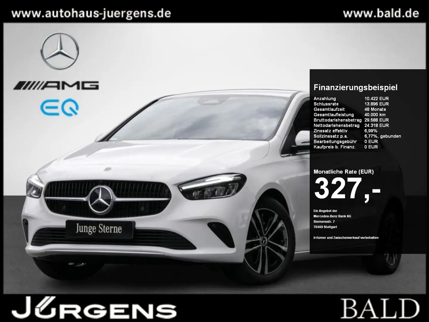 Mercedes-Benz B 220 d +Progressive+MBUX+LED+Wide+Cam+Totw+SHZ Blanc - 1