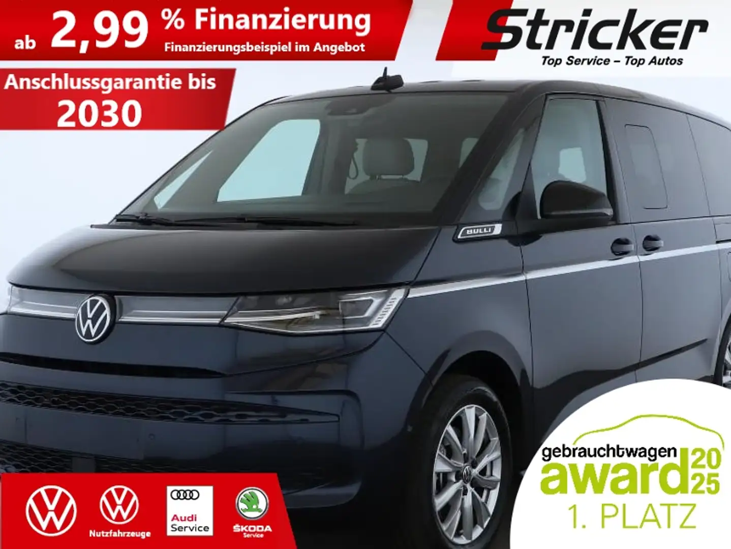 Volkswagen T7 Multivan Lang Style 2.0TSI DSG LR 404,-ohne Anzahlung ACC Blau - 2