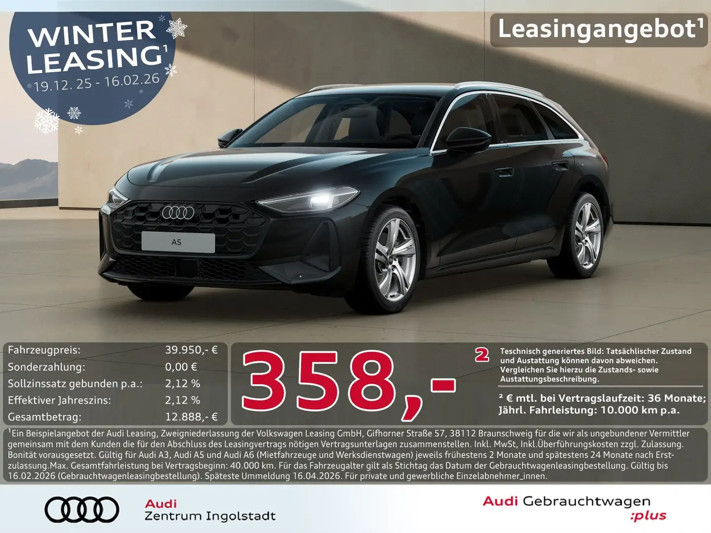 Audi A5 Avant TFSI NAVI LED KAM. LEDER ACC Schwarz - 1