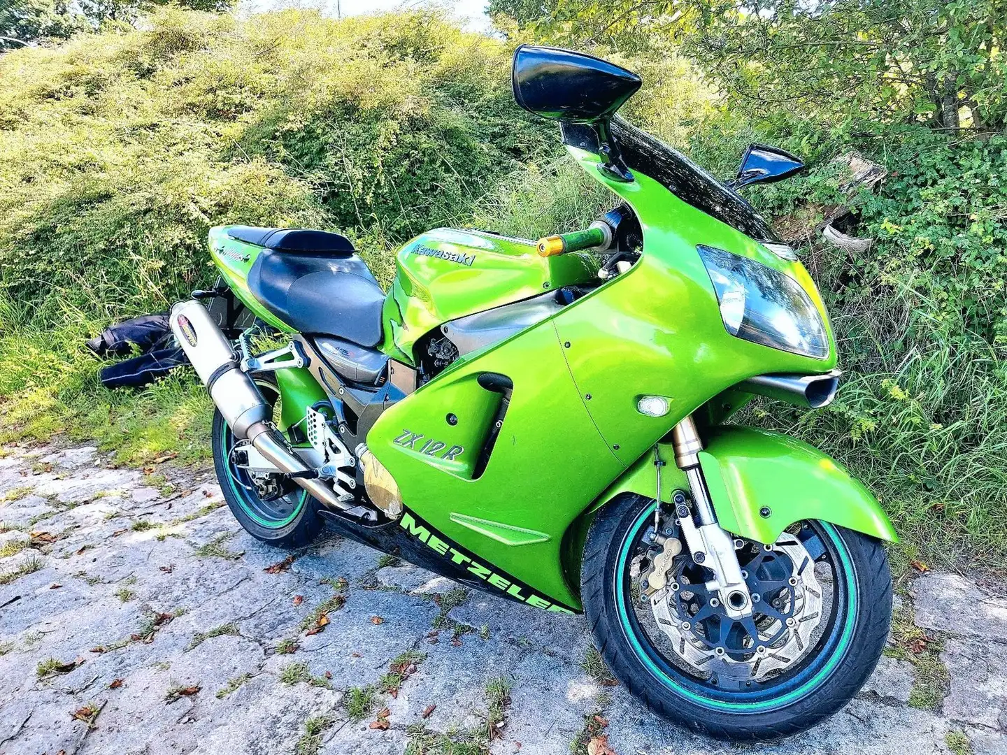 Kawasaki Ninja ZX-12R Akrapovic Stahlflex 186PS Verde - 1