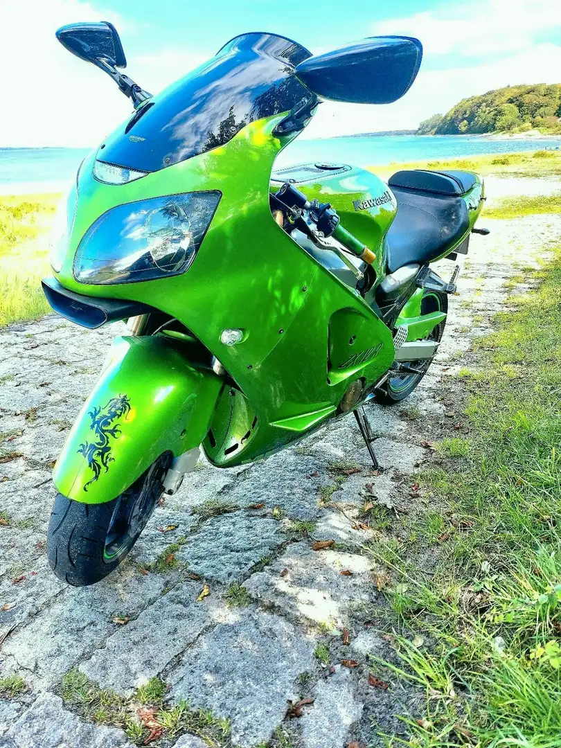 Kawasaki Ninja ZX-12R Akrapovic Stahlflex 186PS Verde - 2