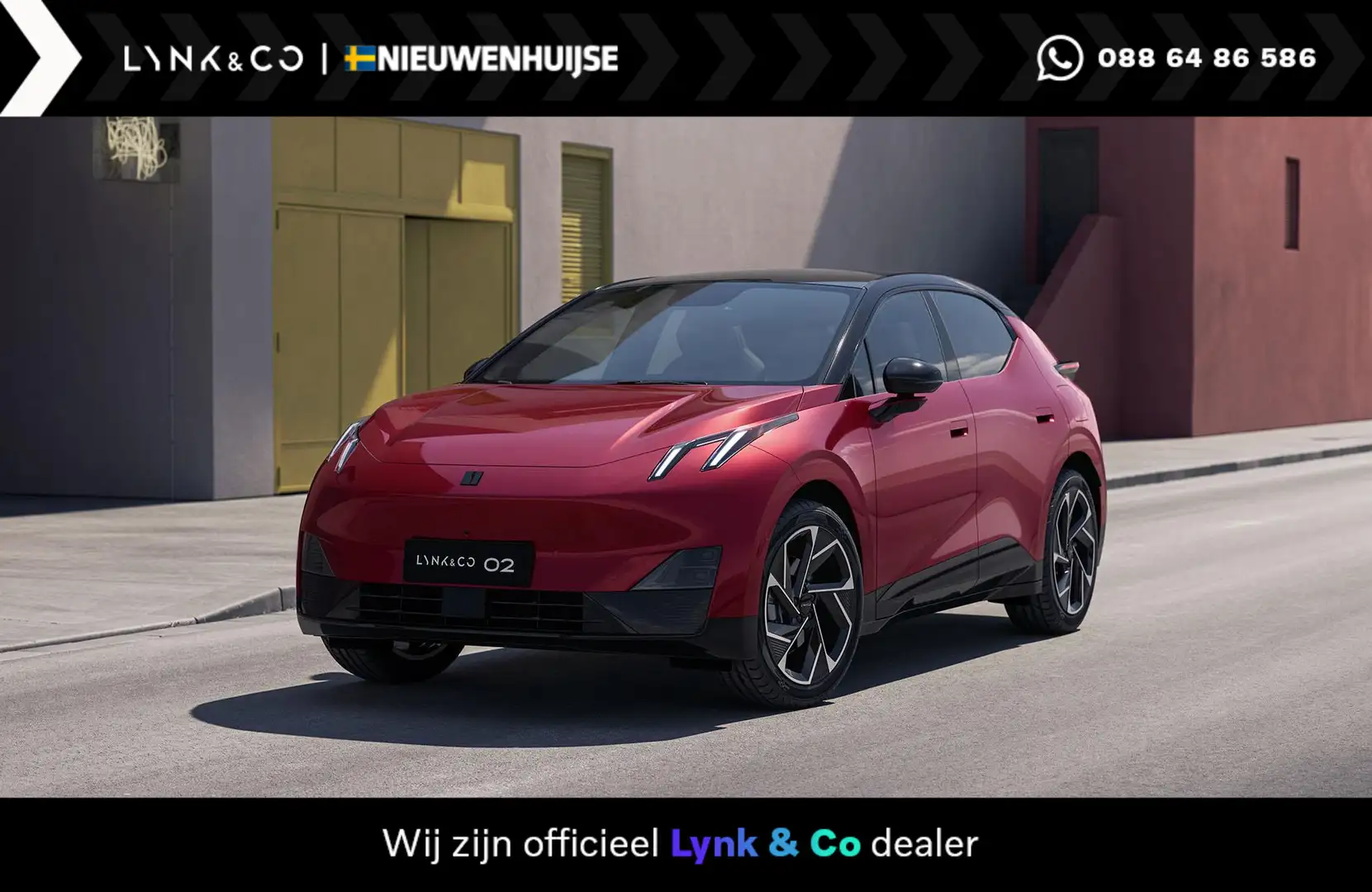 Lynk & Co 02 More 66 kWh | SNEL LEVERBAAR  | TECHNO MAGENTA Roşu - 1