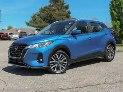 Blue 2021 Nissan Kicks SV FWD SUV / Crossover Front-Wheel Drive Continuously Variable Transmission