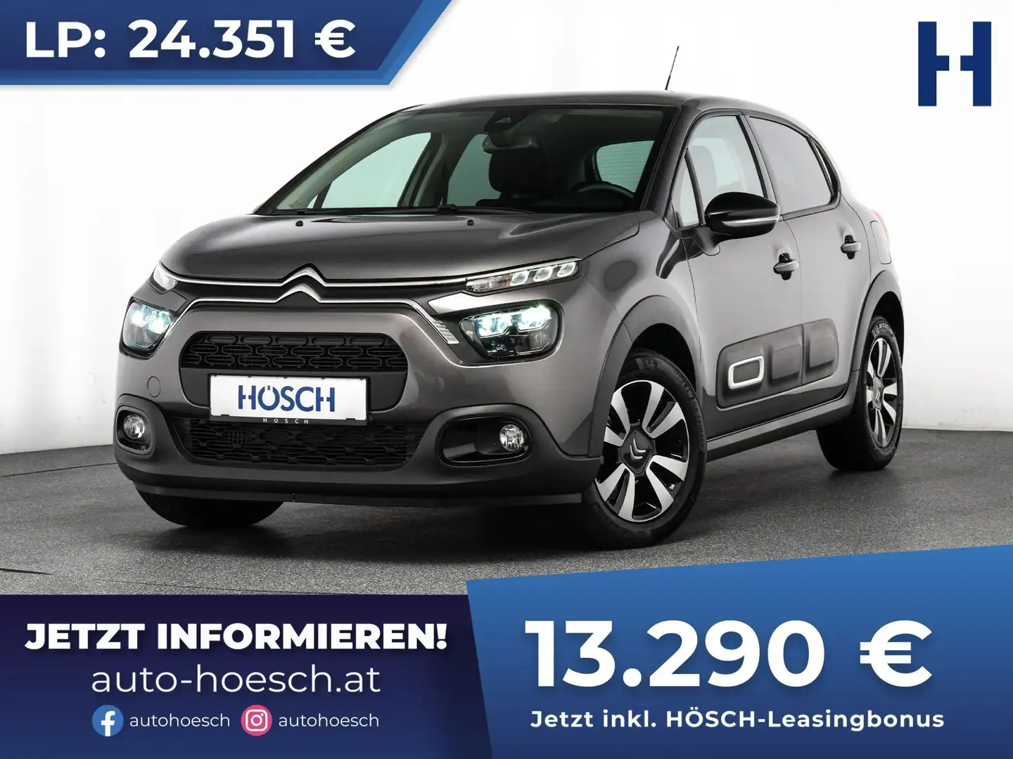 Citroen C3 PureTech 110 MAX NAV KAMERA LED CARPLAY++ Grau - 1