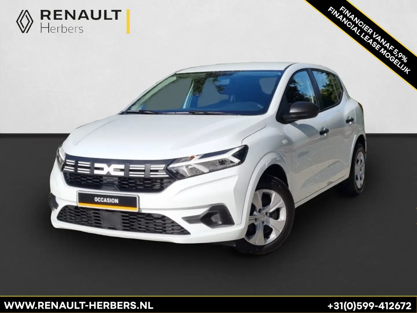 Dacia Sandero 0.9 TCe Ambiance BLUETOOTH / AIRCO / SLECHT 19.400 Blanc - 1
