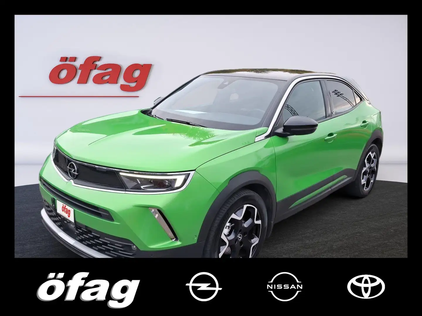Opel Mokka-E 50kWh Ultimate-e Alcantara+LED+Navi+SHZ Grün - 1
