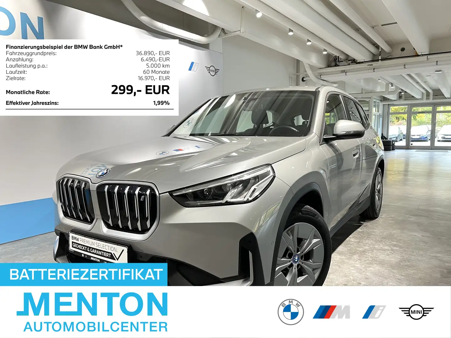 BMW iX1 xDrive30 ab 299.-²/Navi/LED/RFK/DAB/aut.Heckklappe Grau - 1