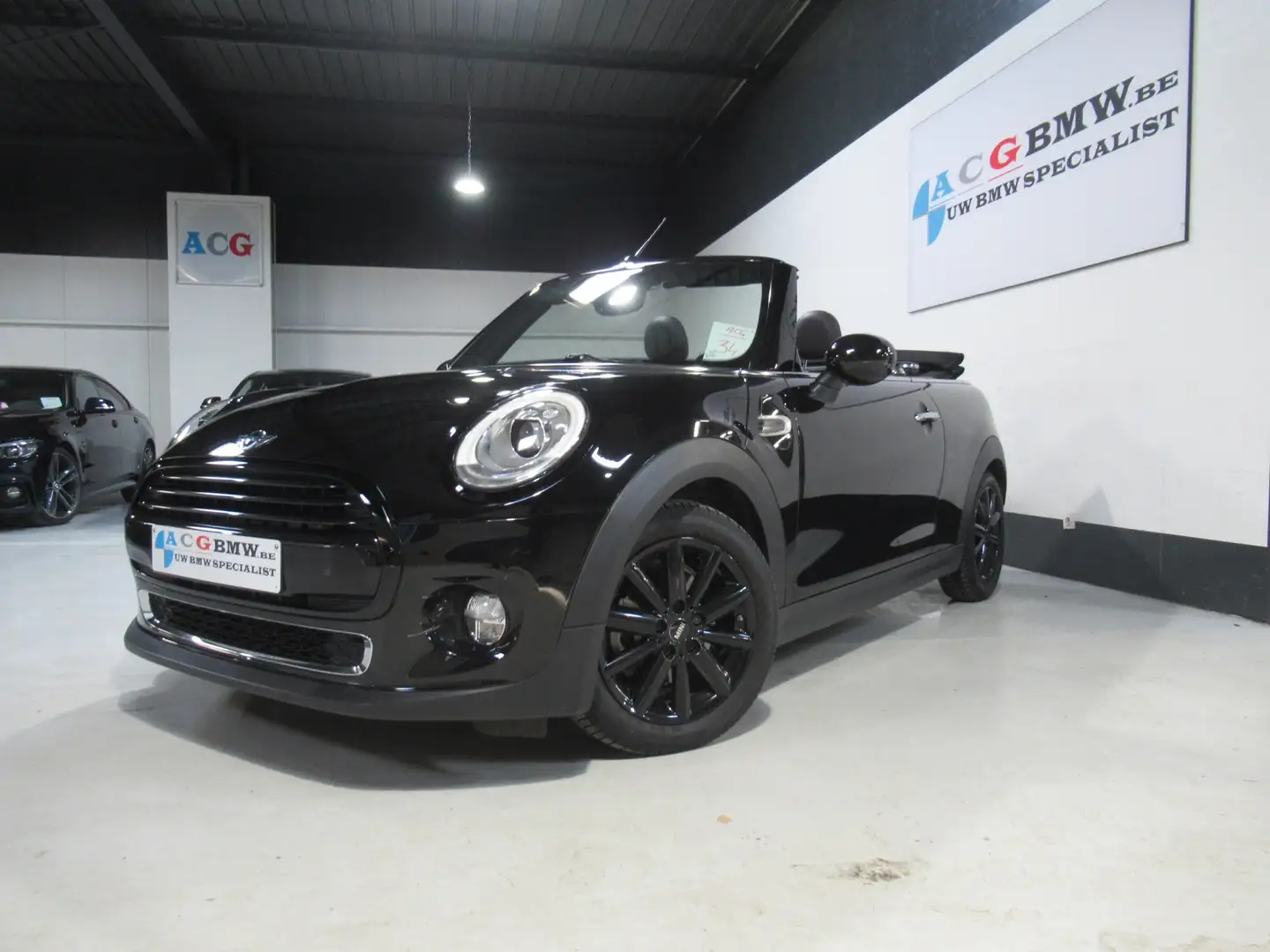 MINI Cooper Cabrio Automaat LED Navi PDC Leder Prachtige combinatie ! Noir - 2