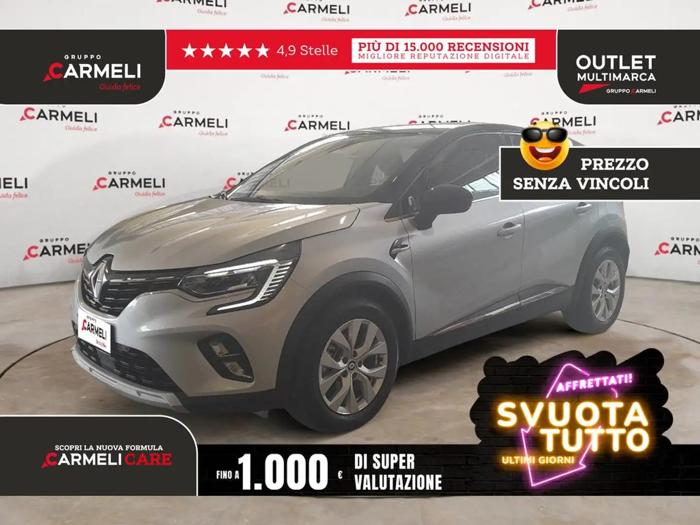 Renault Captur 1.6 plug-in hybrid Intens E-Tech 160cv auto my21 Gris - 1
