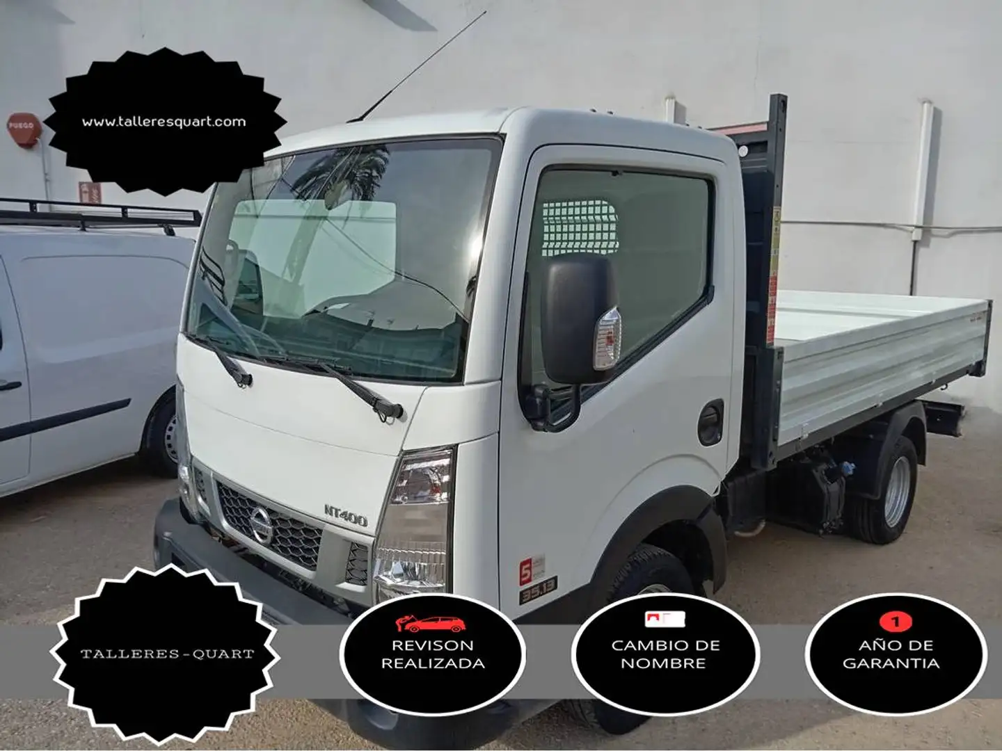 Nissan NT400 Cabina Abatible Volq. Trilateral Acero 35.13 Blanco - 1