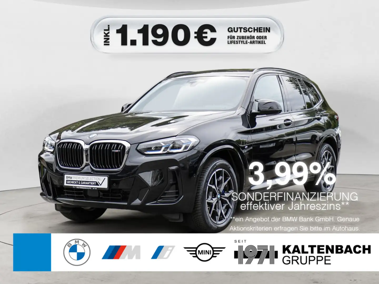 BMW X3 M 40d xDrive PANO AHK STANDHZ 360° LASER Schwarz - 1