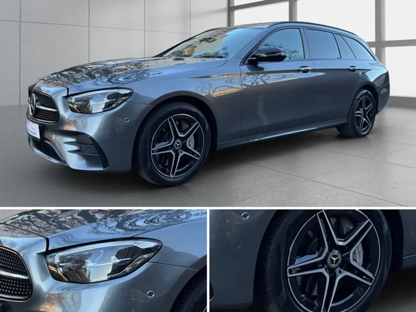 Mercedes-Benz E 300 de T 4M AMG Pano HUD 360Kam Distr Mem AHK Grau - 2