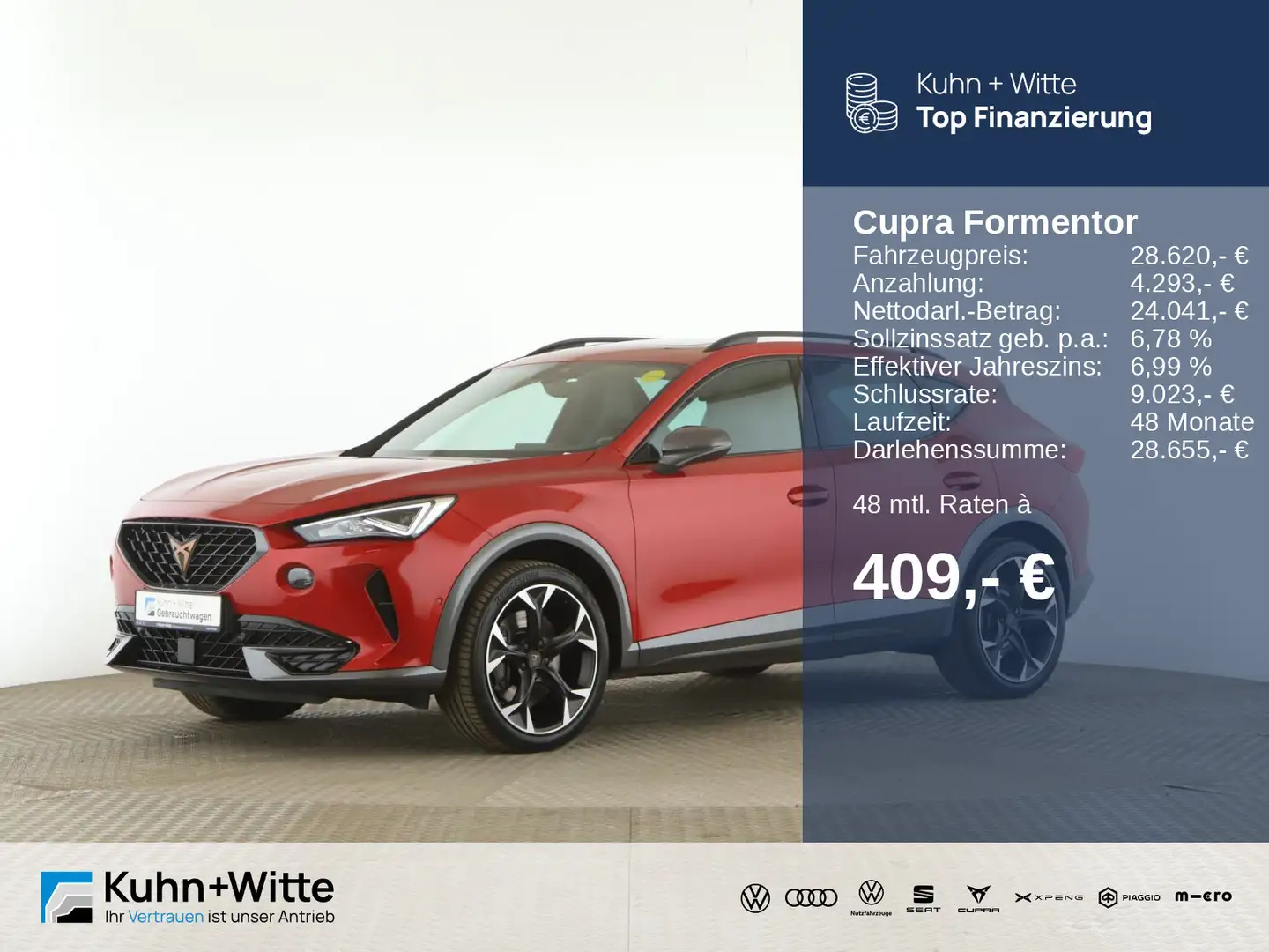 CUPRA Formentor 2.0 TSI 4Drive *Pano*AHK*ACC*RFK*LED* Rood - 1