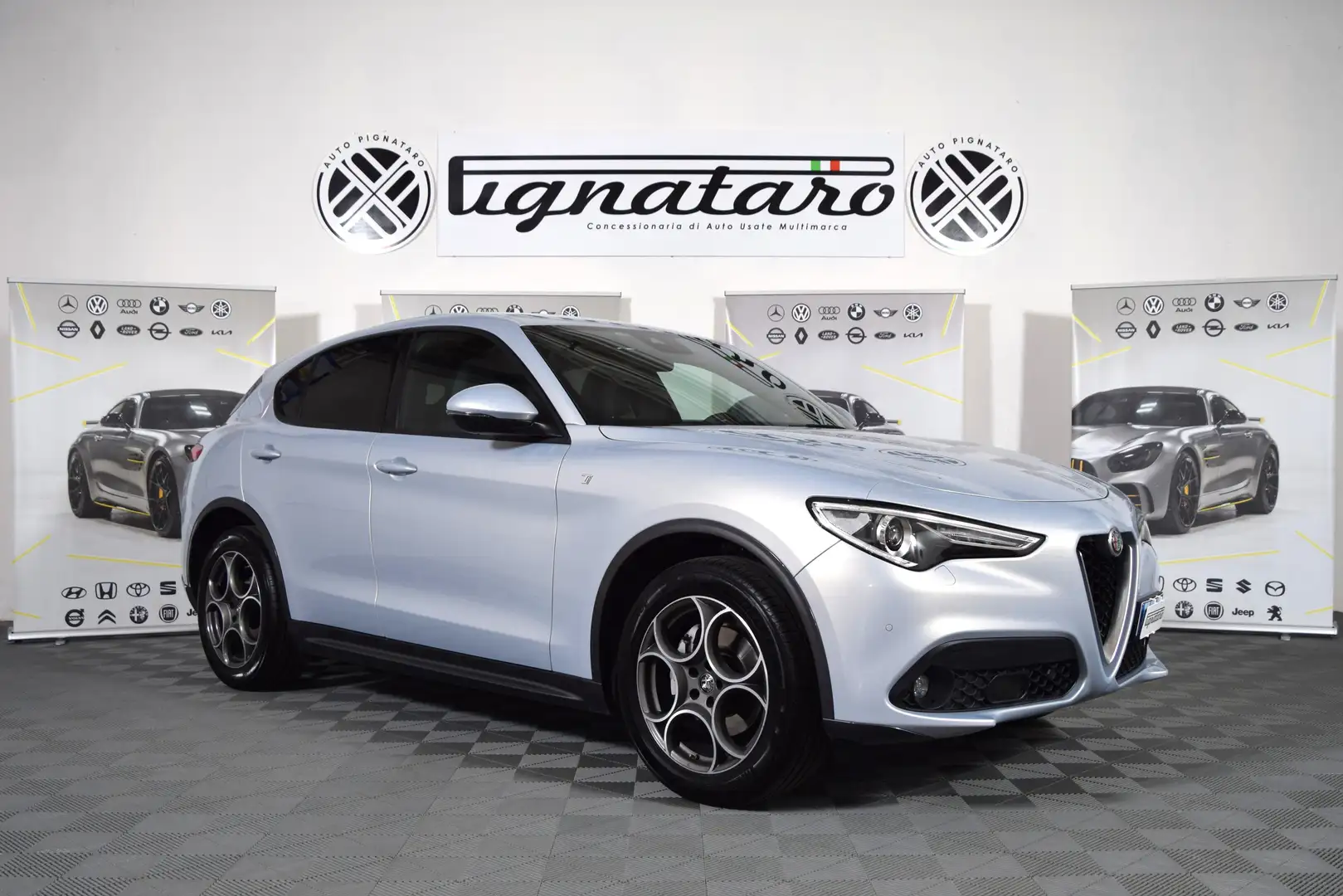 Alfa Romeo Stelvio 2.2 Ti Q4 210CV Auto,Pelle,Sed Mem,Cam,Vol Ris,ACC Gris - 1