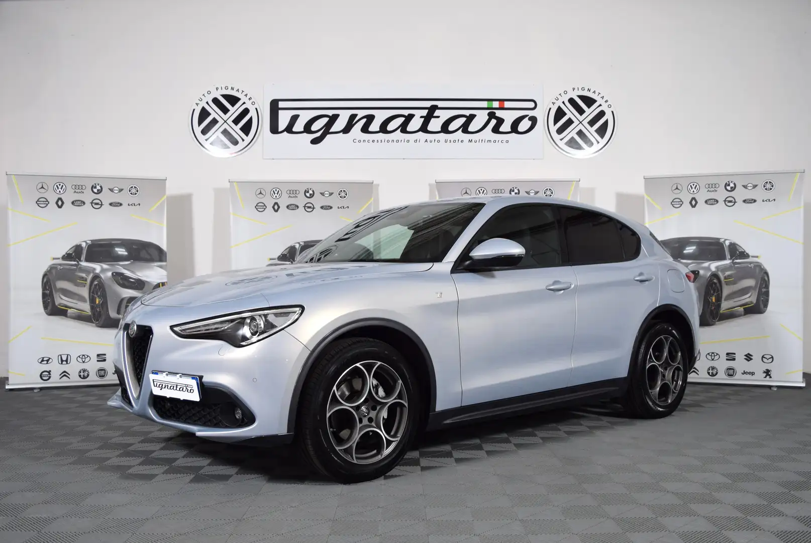 Alfa Romeo Stelvio 2.2 Ti Q4 210CV Auto,Pelle,Sed Mem,Cam,Vol Ris,ACC Gris - 2