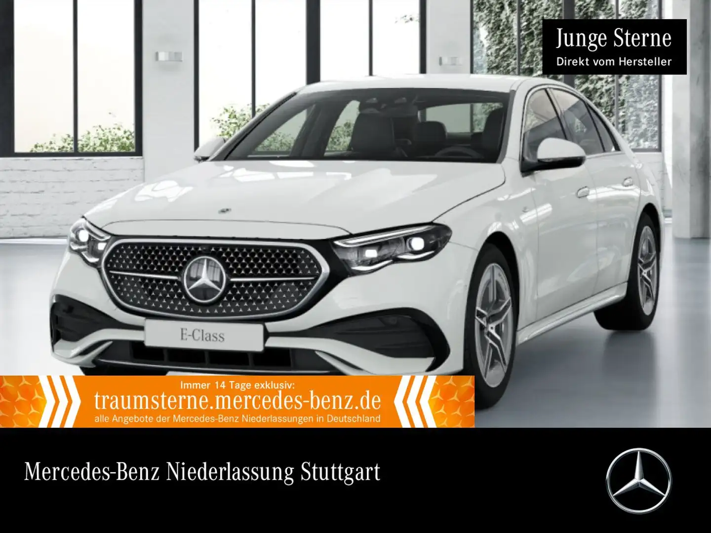 Mercedes-Benz E 300 de Hybrid AMG Fahrass 360° Distr. AHK PTS 9G Weiß - 1