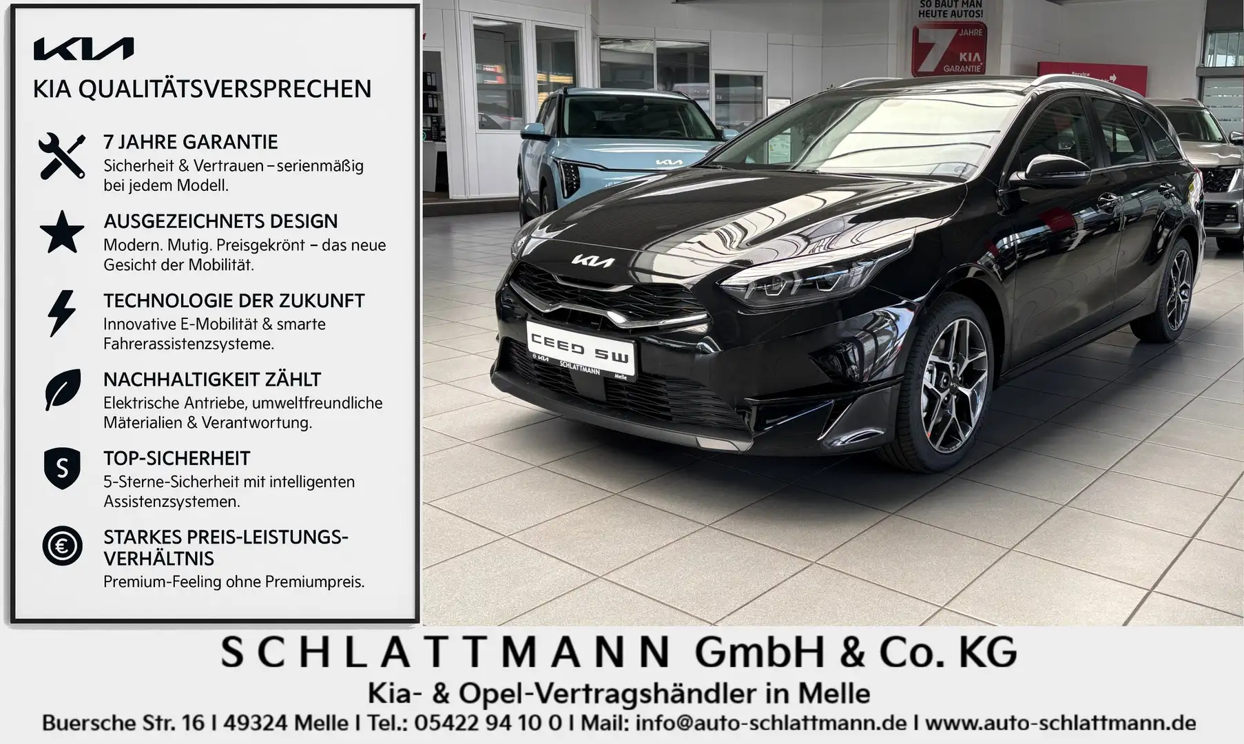 Kia Ceed SW / cee'd SW 1.5 Benzin Automatik "Spirit+P1" *PDC*LED*RFK* Noir - 1