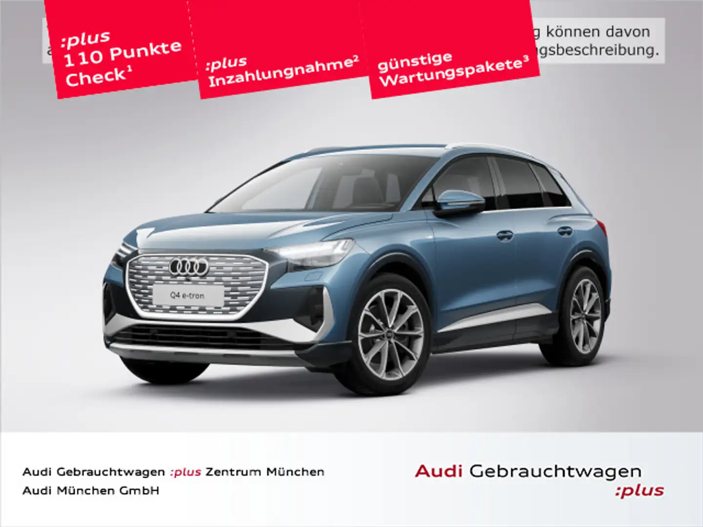 Audi Q4 e-tron 55 qu. S line Matrix/ACC/Leder/Wärmep. Blau - 1