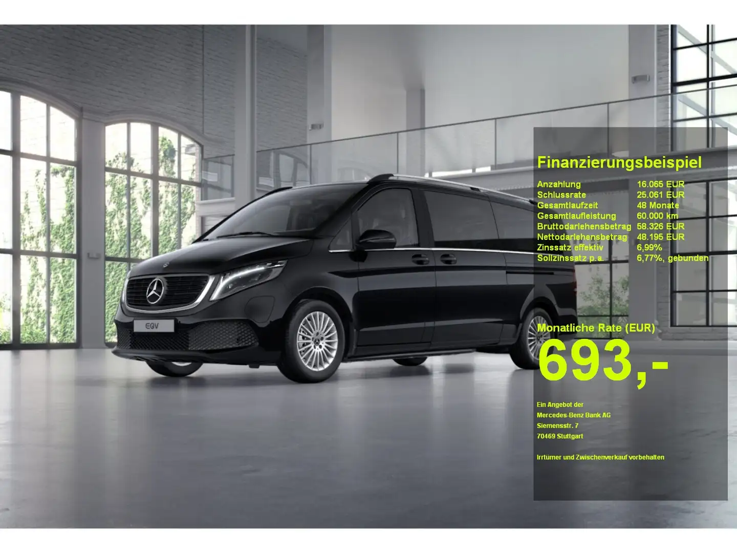 Mercedes-Benz EQV 300 AVANTGARDE Extralong 8-Seats+Leather Schwarz - 1