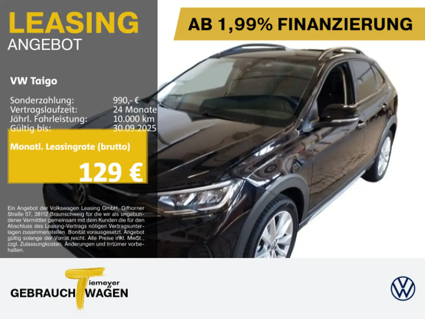 Volkswagen Taigo 1.0 TSI LIFE LED NAVI KAMERA PRIVACY Nero - 1