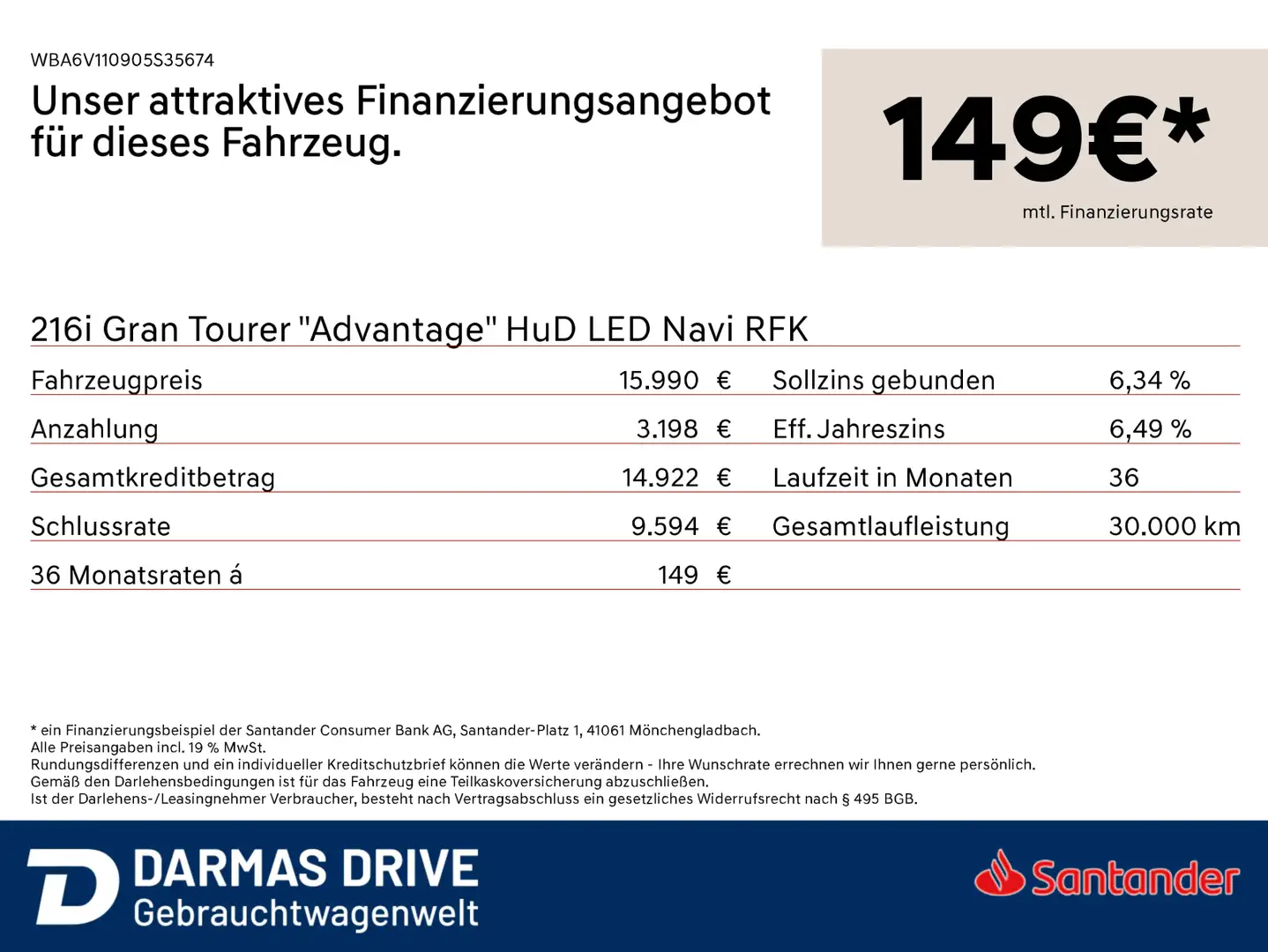 BMW 216 216i Gran Tourer "Advantage" HuD LED Navi RFK Wit - 2