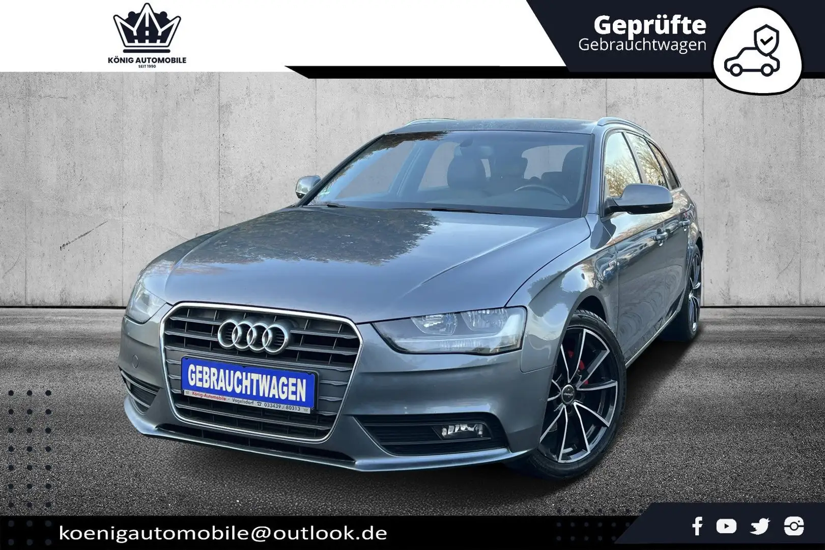 Audi A4 Avant 2.0 TDI Aut. S line/ NAVI / LEDER / 18' Grau - 1