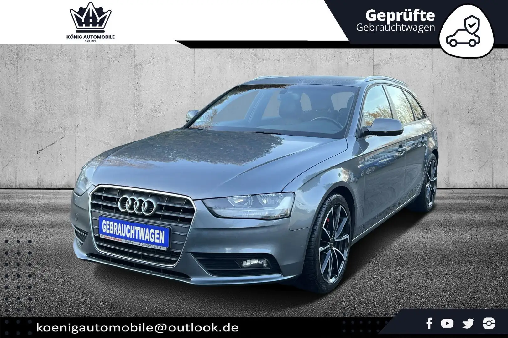Audi A4 Avant 2.0 TDI Aut. S line/ NAVI / LEDER / 18' Grau - 2