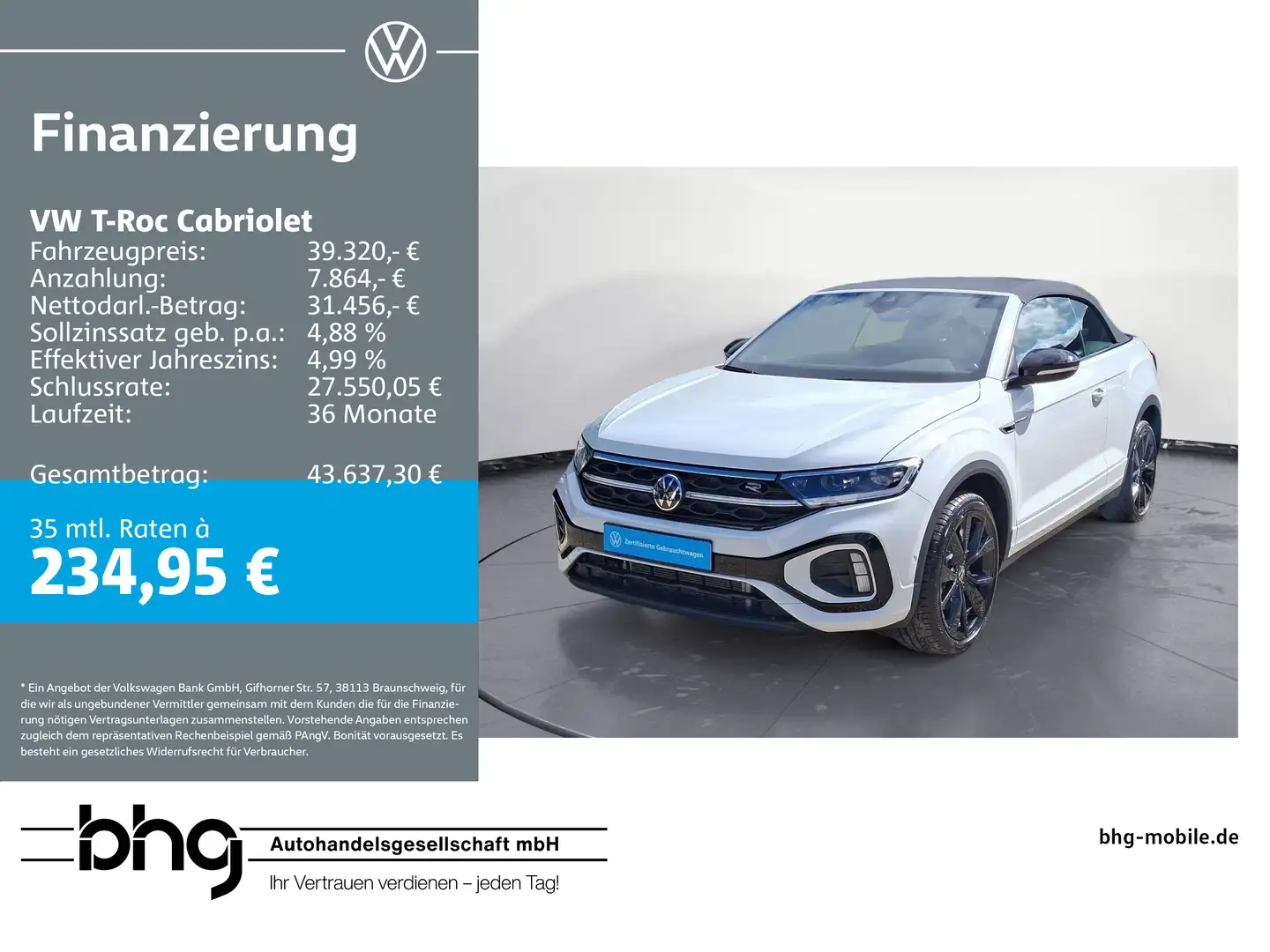 Volkswagen T-Roc 1.5 TSI OPF DSG R-Line Kamera Na Weiß - 1