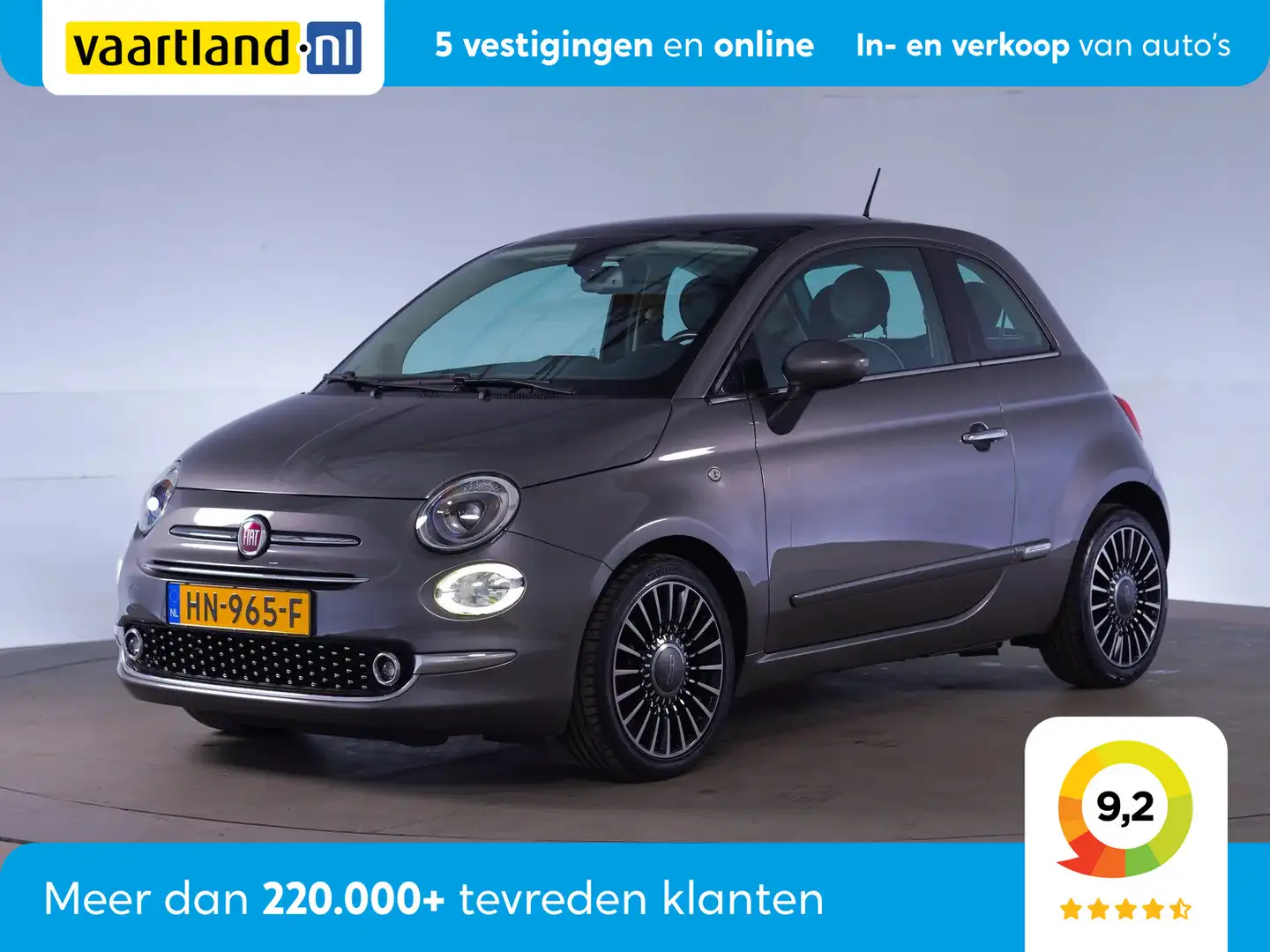 Fiat 500 0.9 TwinAir Turbo Lounge [Pano Automaat PDC] Grijs - 1