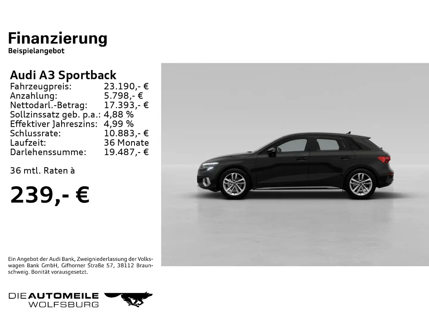 Audi A3 35 TFSI advanced LED/SitzHZ/PDC/KLI Negro - 2