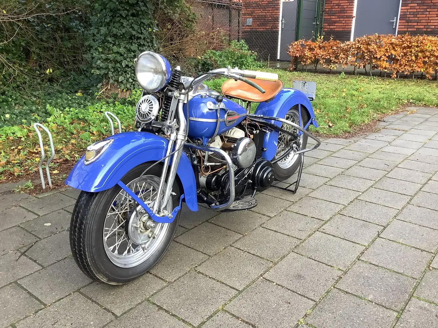 Harley-Davidson WL 750 Flathead WLC Omgebouwd Naar Burgermodel Modrá - 2