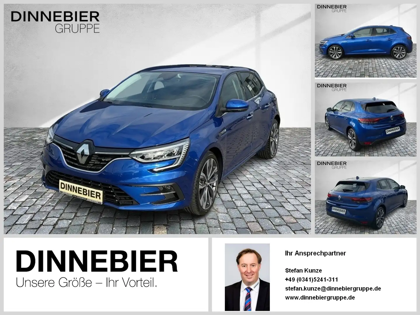 Renault Megane IV 1.3 TCe Techno LED+Kamera+Navi+SHZ Blau - 1