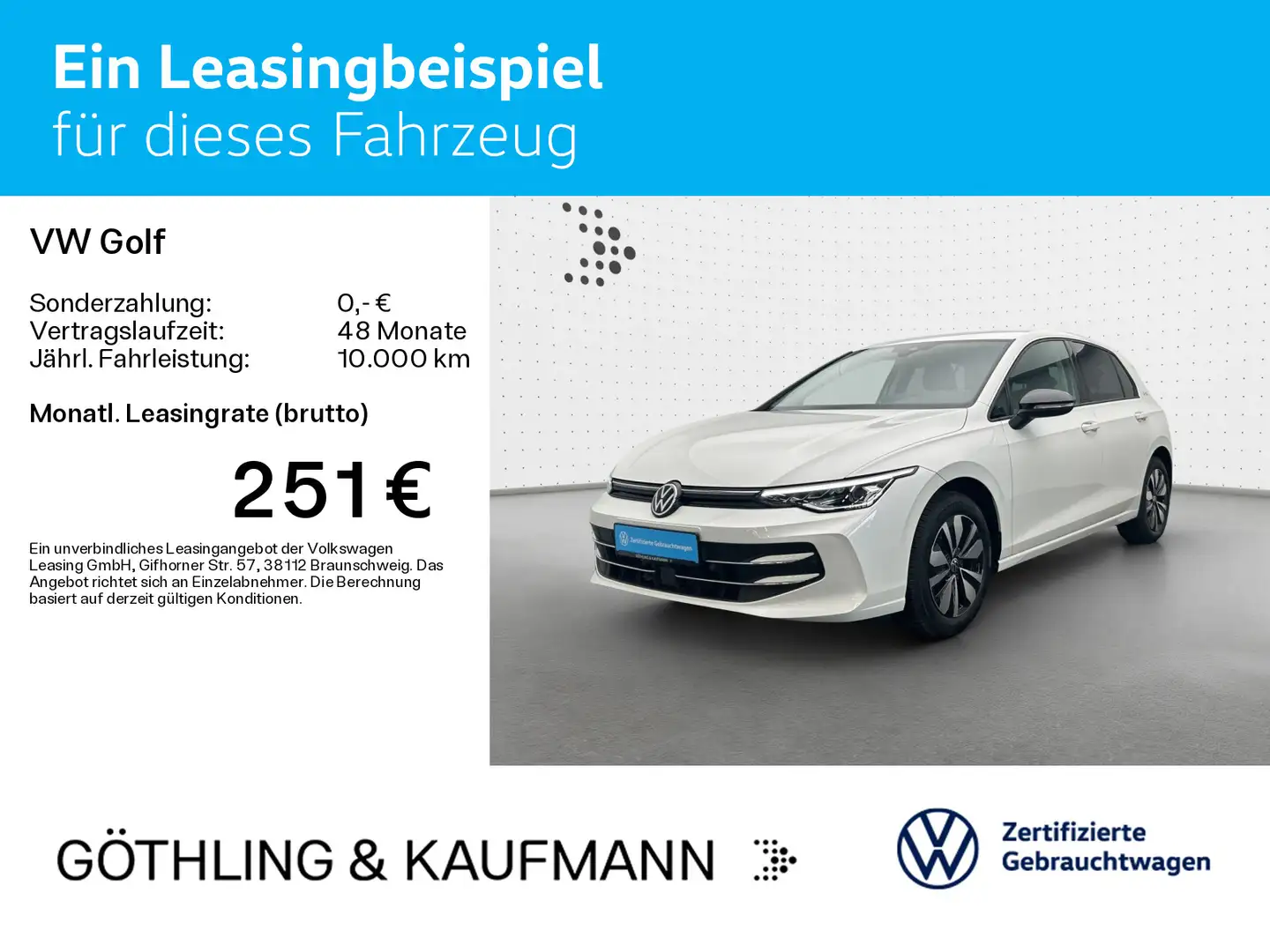 Volkswagen Golf VIII GOAL 1.5 TSI *NAVI*AHK*KAM*SHZ*Ambient Weiß - 2