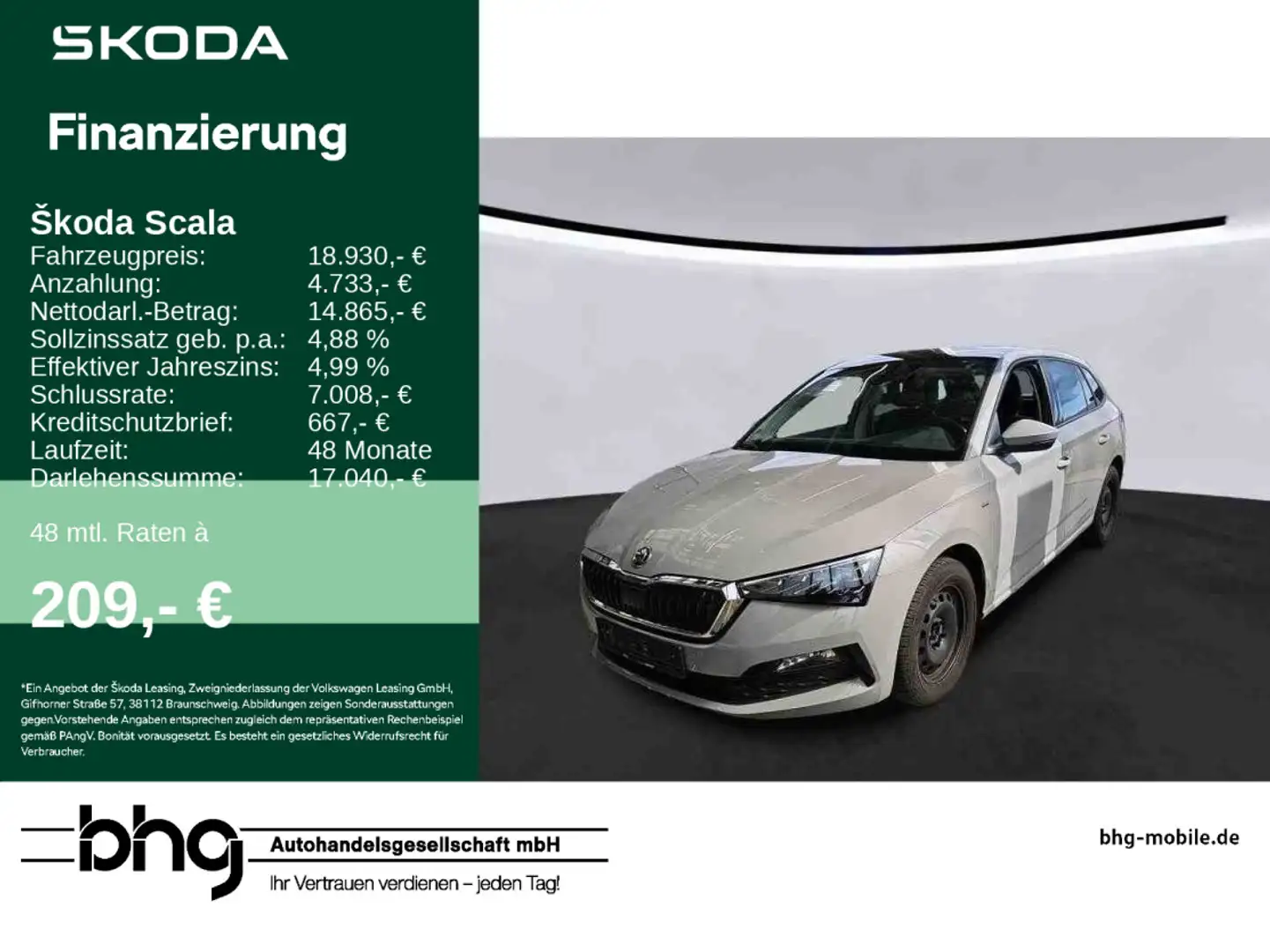Skoda Scala 1.0 TSI DSG Drive 125 Grau - 1