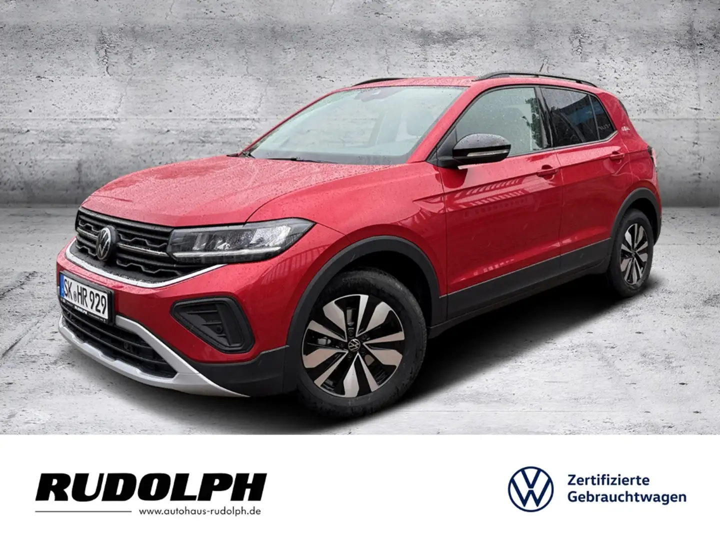 Volkswagen T-Cross 1.0 TSI Goal 6-Gang LED BT Navi ACC SHZ AHK PDC Rot - 1