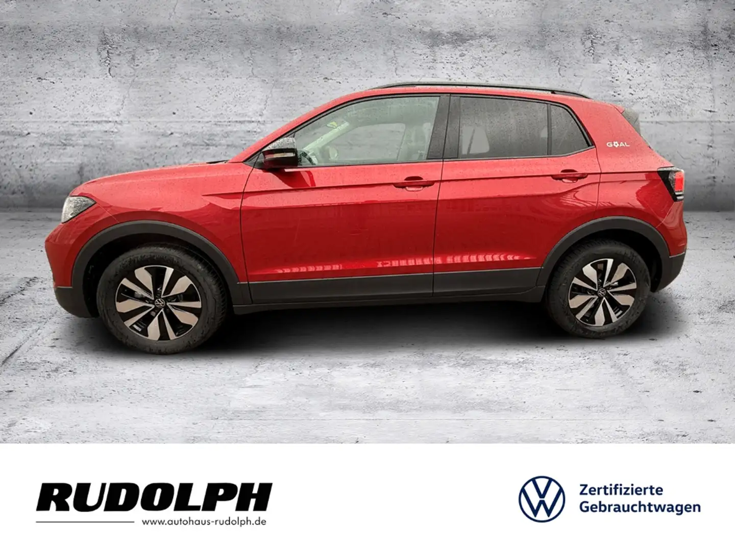 Volkswagen T-Cross 1.0 TSI Goal 6-Gang LED BT Navi ACC SHZ AHK PDC Rot - 2