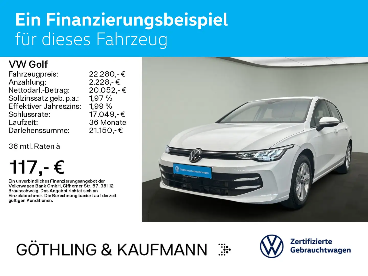Volkswagen Golf VIII 1.5 TSI LIFE*LED*AHK*DIGITAL*NAVI*PDC* Bianco - 2