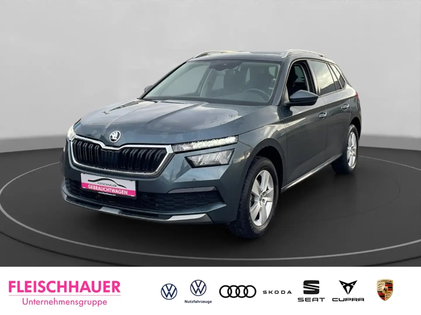 Skoda Kamiq Ambition 1.0 TSI LaneAss ZV Lichtass ankl.Sp. Fahr Grau - 1