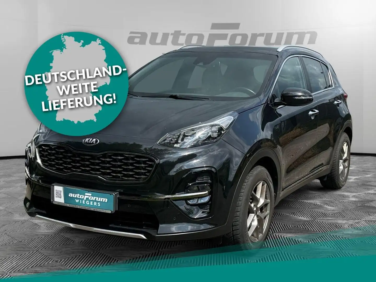 Kia Sportage 1,6 T-GDI GT-Line Navi+Pano+Leder Schwarz - 1